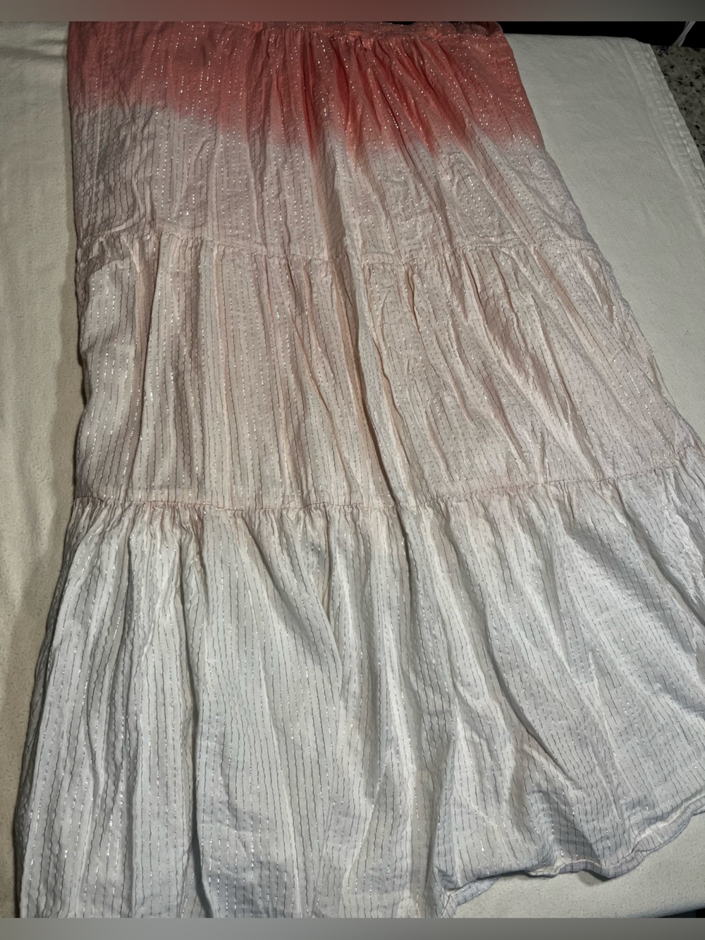 Sleeveless Pink to White Ombre Maxi Dress Size XXL - Picture 6 of 9